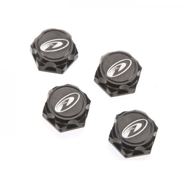 Duratrax 1/8 scale M12x1.25 Serrated Wheel Nuts, Black (4)