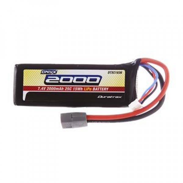 Duratrax LiPo Battery 2000mAh 25C 7.4V (2S) with Deans Connector