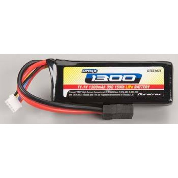 Duratrax LiPo Battery 1300mAh 35C 11.1V (3S) with Traxxas Connector