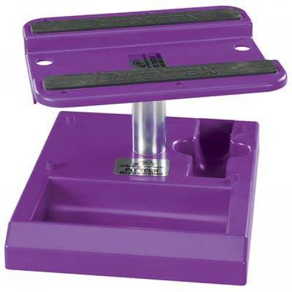 Duratrax Pit Tech Deluxe car stand, purple. For 1/10 cars, trucks and buggies
