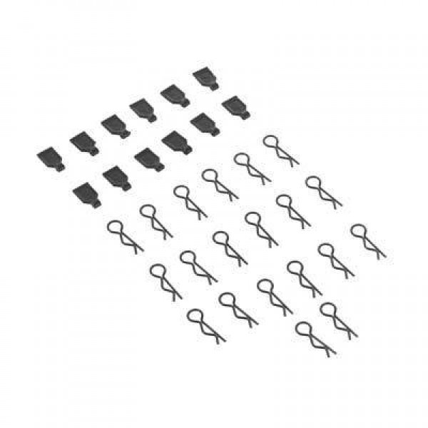 1/10 Body Clips (20)/Rubber Pull Tabs (12)