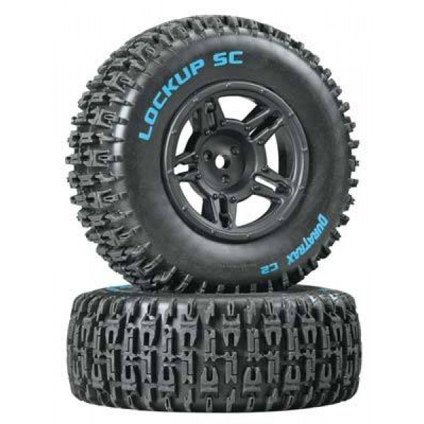 DuraTrax 2.2/3.0" SC Lockup C2 Tires Mounted 5-spoke Wheels (2)