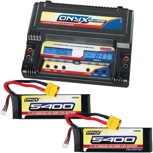 Onyx 245 Charger & 2 11.1V LiPo
