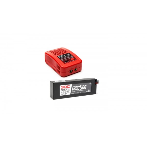 Dynamite LiPo Battery 7.4V 5000mAh 2S 30C and Prophet Sport Mini Charger