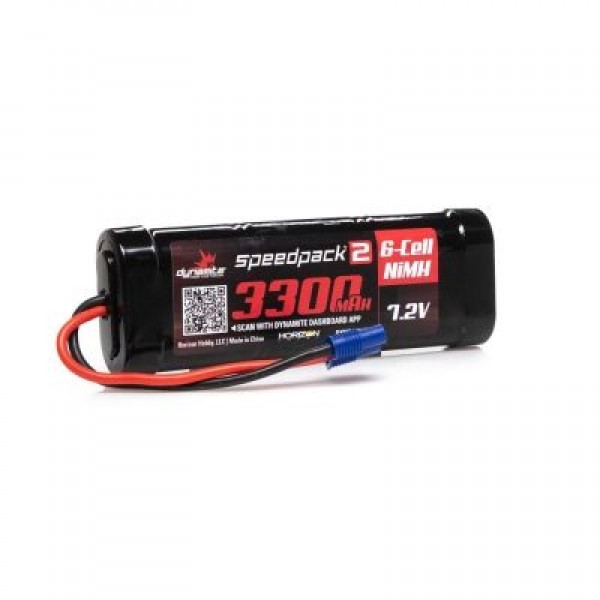 Dynamite 7.2V 3300mAh 6-Cell Speedpack2 Flat NiMH Battery with EC3 Connector