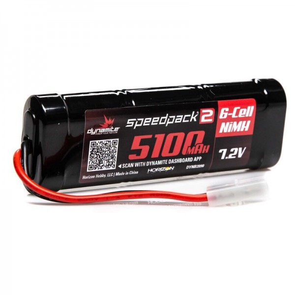 Dynamite SPEEDPACK2 7.2V 5100MAH 6 CELL NiMH FLAT TAM