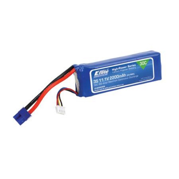 E-Flite LiPo Battery 2200mAh 30C 11.1V (3S) with EC3 Connector