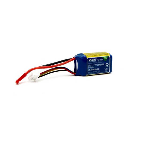 E-Flite LiPo Battery 300mAh 30C 11.1V (3S) with JST Connector