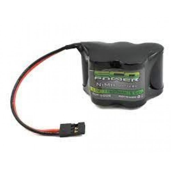 EcoPower NiMH 2/3A 5-Cell 6.0V 1600mAh Hump Receiver Battery Pack