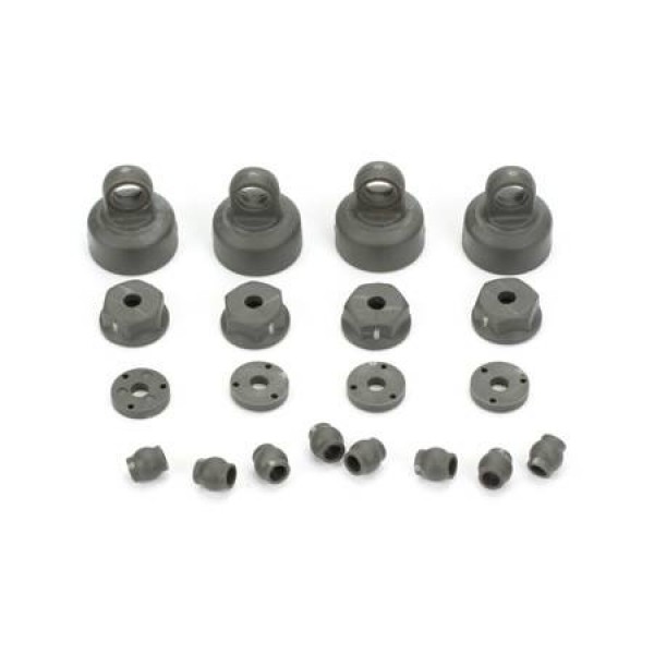 ECX RC Shock Cap, Piston, Pivot Ball Set (ECX 1/10 2WD)