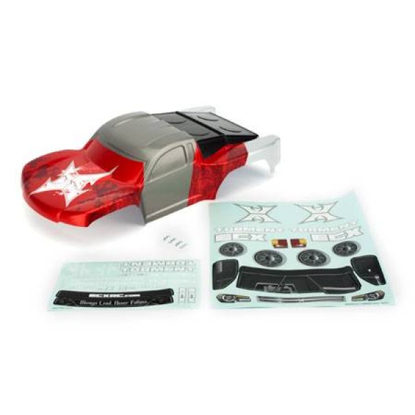 ECX RC Painted Body, Red/Gray (Torment)