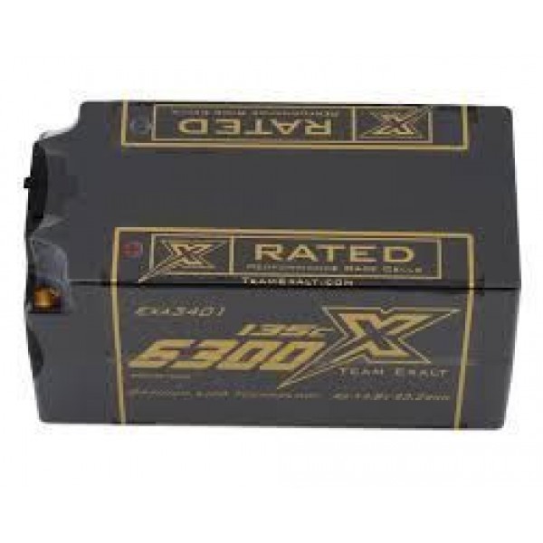 Exalt "X-Rated" HVX Shorty 4S 135C Lipo Battery (14.8V/6300mAh) w/5mm Connectors (ROAR Approved)