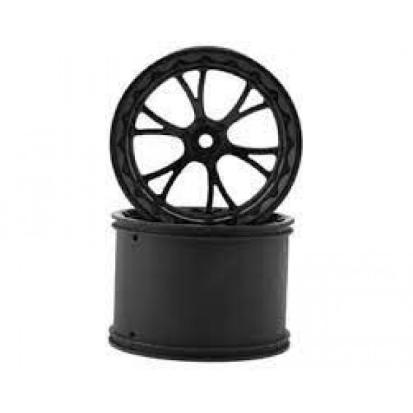 eXcelerate Super V Pro Lite Rear Wheels (Black) (Wide) (2)