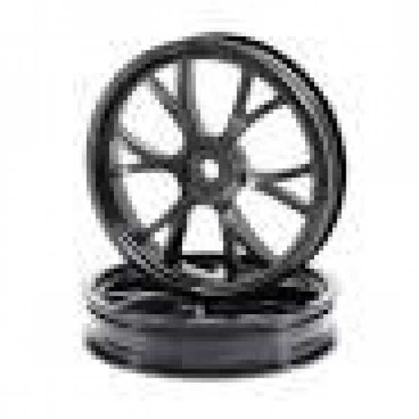 eXcelerate Super V Drag Racing Front Wheels (Black) (2) w/12mm Hex
