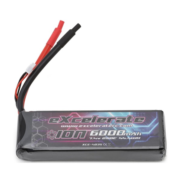 Excelerate ION Drag Race Soft Case Lipo Battery (7.4V/6000mAh/2S/250C)