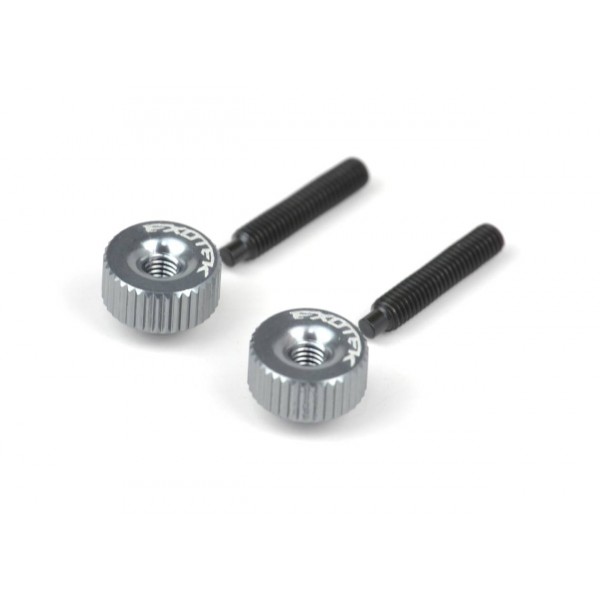 Exotek Racing Twist Nuts for M3 Thread, Gun Metal