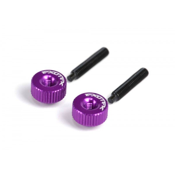 Exotek 3mm Twist Nuts (Purple) EXO1191PRP
