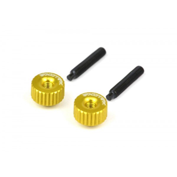 Exotek Racing Twist Nuts For M3 Thread Yellow
