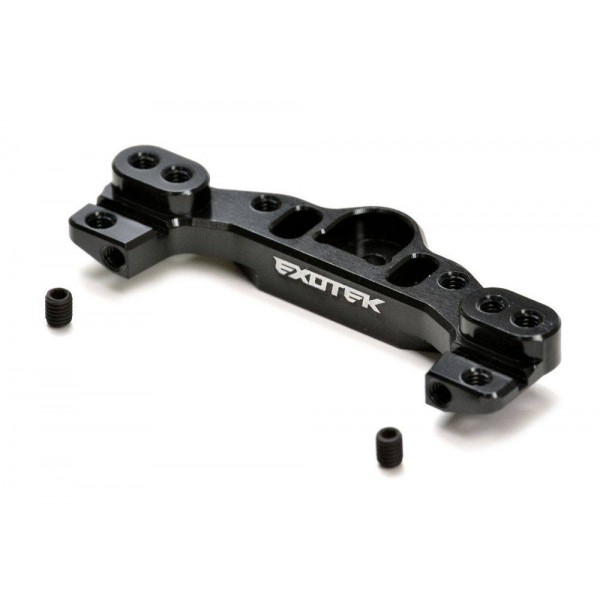 Exotek Racing 22 4.0 / 3.0 Front Camber W/ Roll Bar Mount, 7075 Black