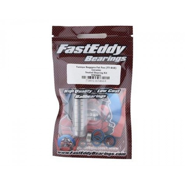 FastEddy Bearings Tamiya Buggyra Fat Fox Ceramic Rubber Sealed Bearing Kit (TT-01E)