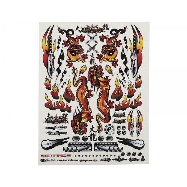 Firebrand RC Concept Dragon Decal (Orange) (8.5x11")