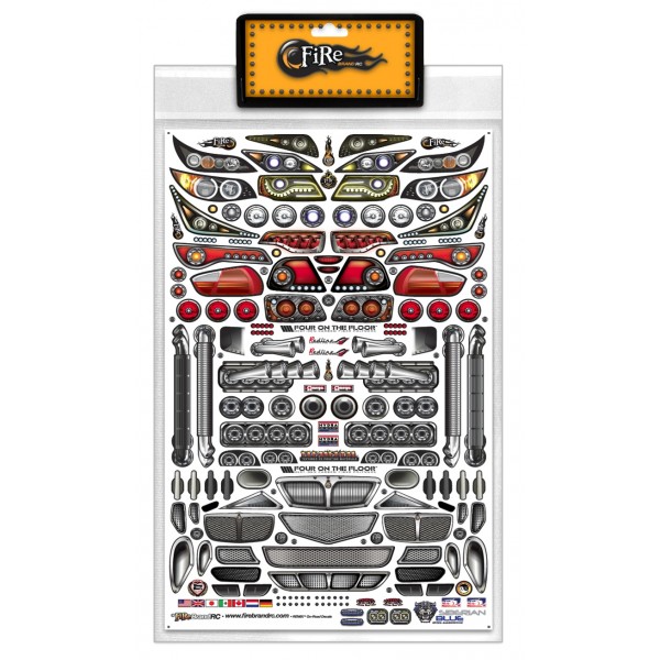 Firebrand RC Remix On-Road Vinyl Decal Sheet (8.5x14")