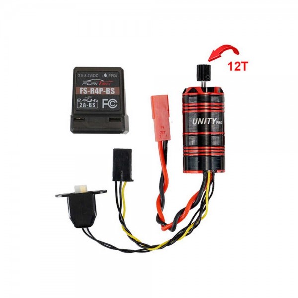Furitek UNITY PRO 3500kv 2-in-1 Micro FOC Brushless System with RX for FOR REDCAT ASCENT-18