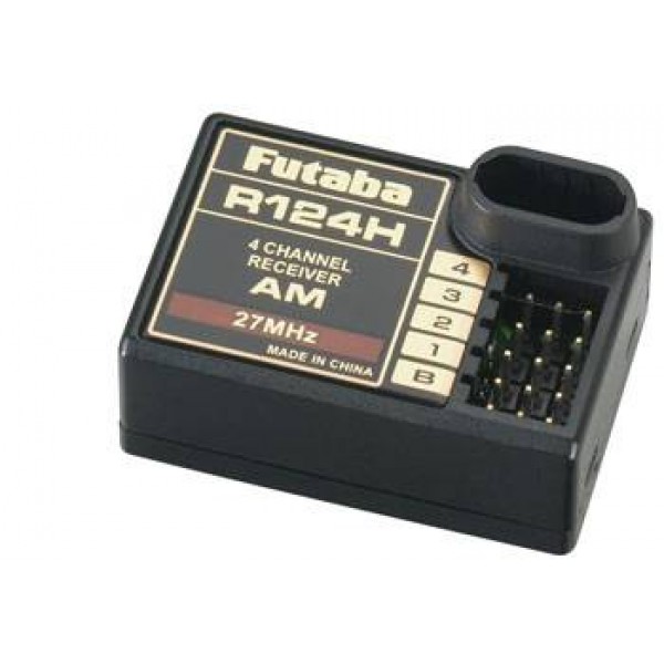 Futaba R124H 4-Channel AM Reciever, 27MHz without Crystal