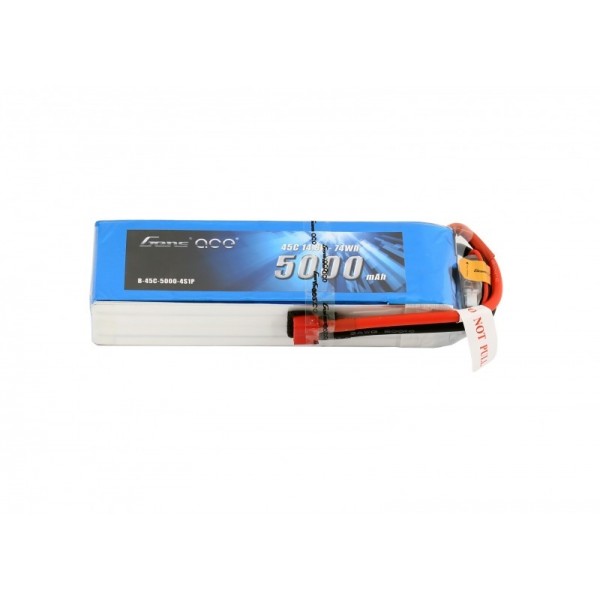 Gens Ace LiPo Pack Battery 5000mAh 45C 14.8V (4S) with Deans Connector