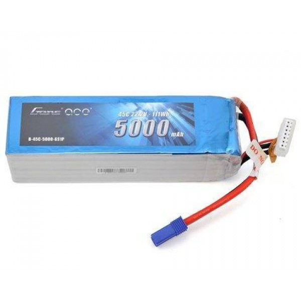Gens Ace LiPo Hard Pack Battery 5000mAh 45C 22.2V (6S)