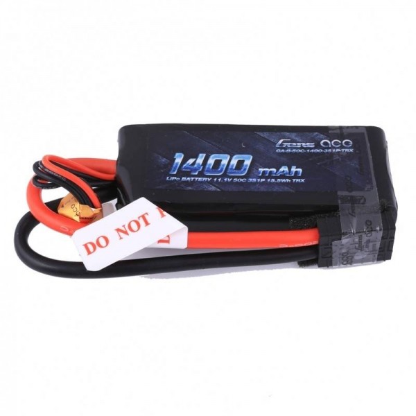 Gens Ace LiPo Pack Battery 1400mAh 50C 11.1V (3S) with Traxxas Connector