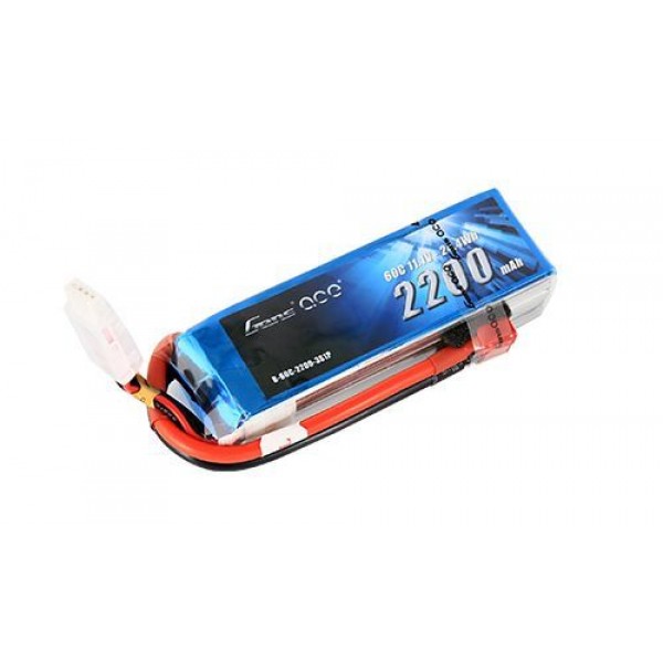 Gens Ace 2200mAh 11.1V 60C 3S1P Lipo Battery with Deans Plug