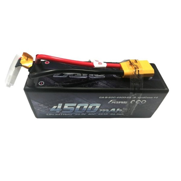 Gens ace HardCase Lipo Battery with XT-90 Plug, 4500mAh/22.2V/60C/6S1P