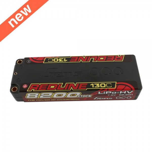 GenGens ace Redline Series 8200mAh 7.6V 130C 2S1P HardCase HV Lipo Battery