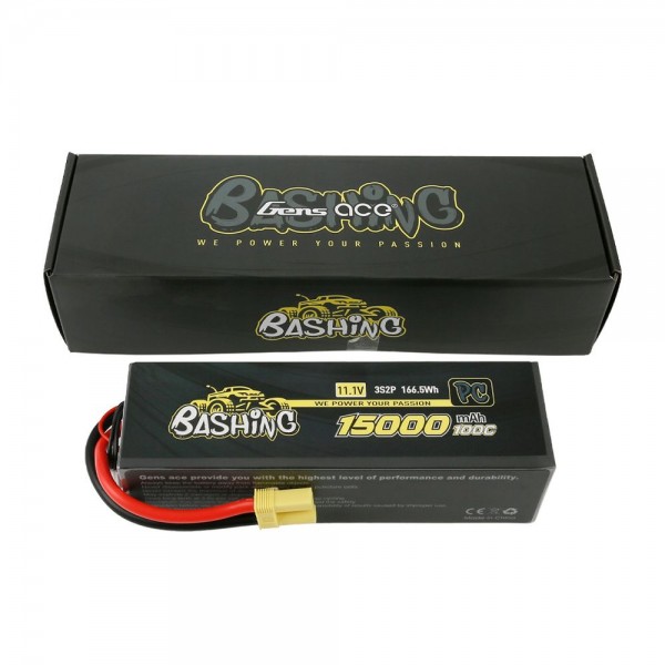 Gens Ace Bashing Pro 3s 11.1V 100C 15,000mAh Lipo Battery with EC5 Connector