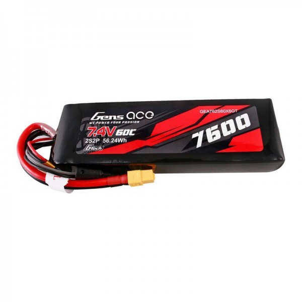 Gens Ace G-Tech Smart 2S LiPo Battery 60C (7.4V/7600mAh) w/XT60 Connector