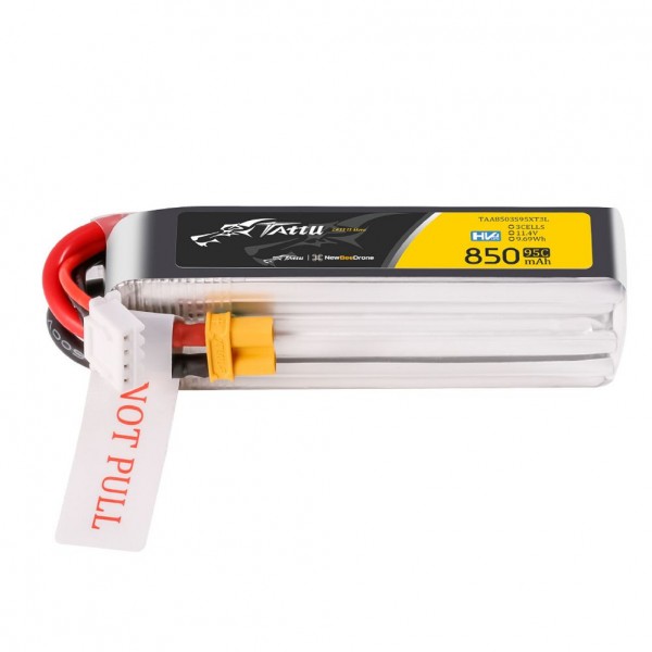 Gens Ace Tattu 850mAh 3S 95C 11.4V HV Lipo Battery Long Pack with XT30 Plug