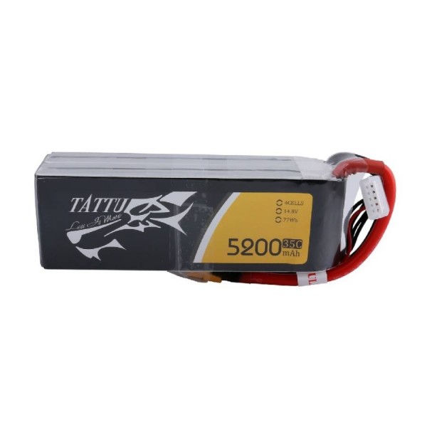 Gens Ace Lipo Battery Pack with XT60 Plug, 5200mAh/14.8V/35C/4S1P