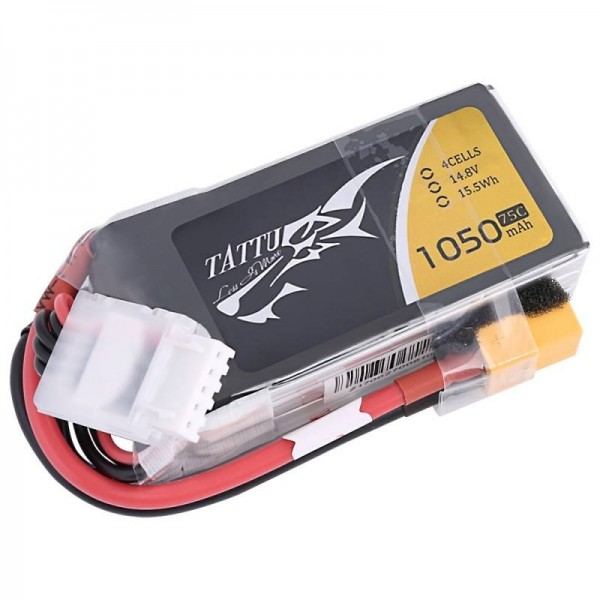 Gens Ace LiPo Pack Battery 1050mAh 75C 14.8V (4S) with XT60 Connector