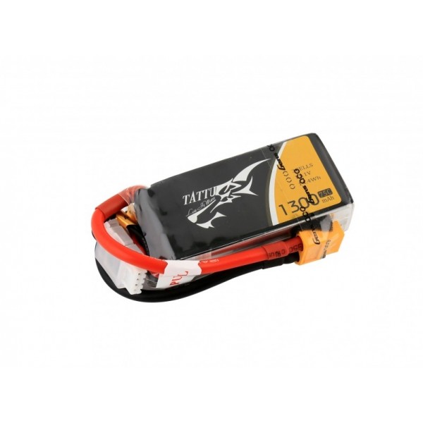 Gens Ace LiPo Pack Battery 1300mAh 75C 14.8V (4S) with XT60 Connector