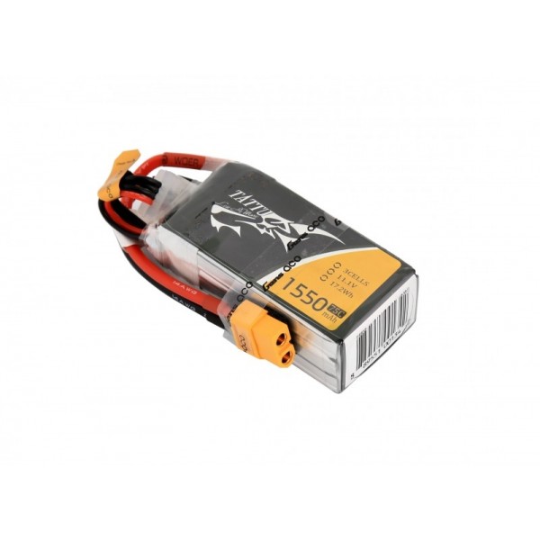 Gens Ace LiPo Pack Battery 1550mAh 75C 11.1V (3S) with XT60 Connector