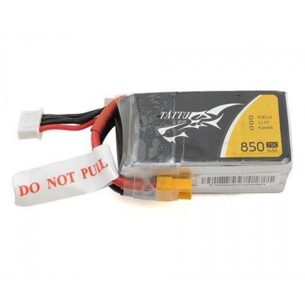 Gens Ace LiPo Pack Battery 850mAh 75C 11.1V (3S) with XT30 Connector