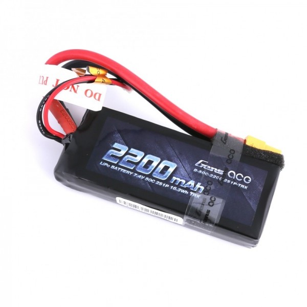 Gens Ace LiPo Pack Battery 2200mAh 50C 7.4V (2S) with Traxxas Connector
