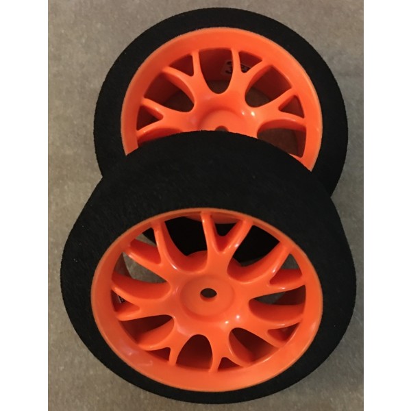 GQ Racing Tyres Front 1/10 Touring Car Tires on Carbon Wheels Shore 35 (2)