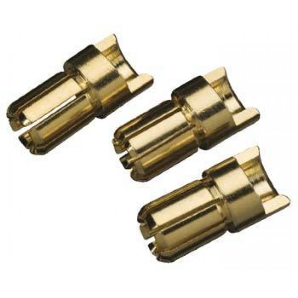 Gold Plated Bullet Connector Male 6mm (3)