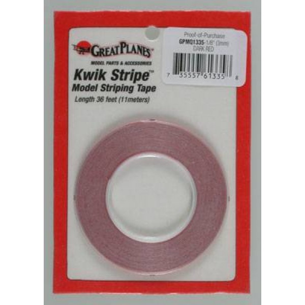 Striping Tape Dark Red 1/8