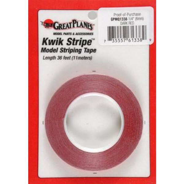 Striping Tape Dark Red 1/4