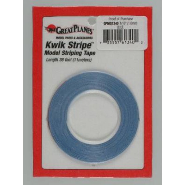 Striping Tape Blue 1/16