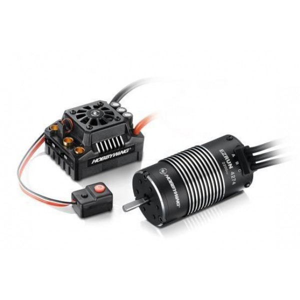 Hobbywing MAX8 ESC, 2200KV brushless EzRun Motor, T-Plug & Traxxas Plug Combo