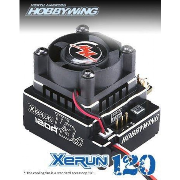 Xerun-120A-V3.1 ESC, Black (1/10, 1/12 Car)